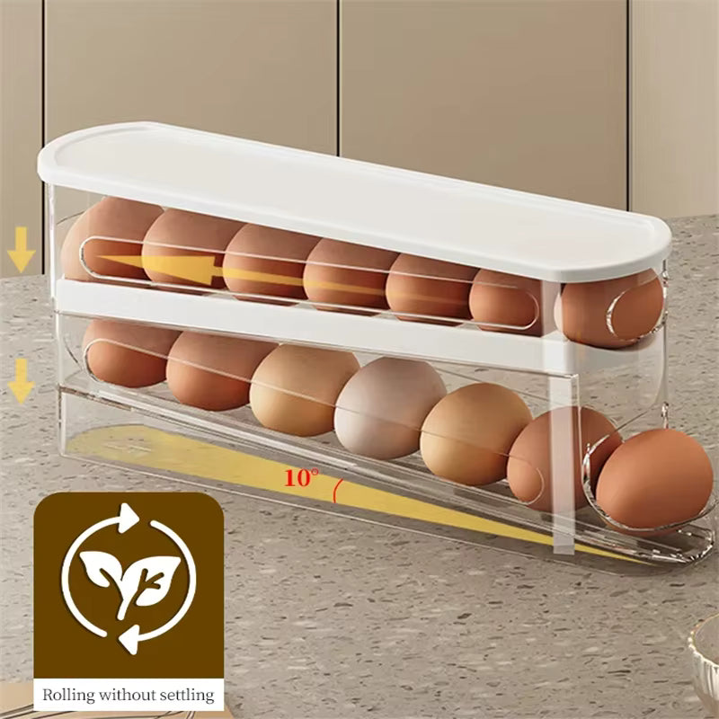Double-Layer Rolling Egg Dispenser