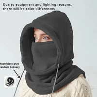 Windproof Hood with Drawstring for Cold Weather