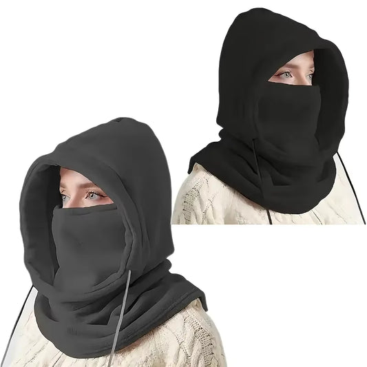 Windproof Hood with Drawstring for Cold Weather