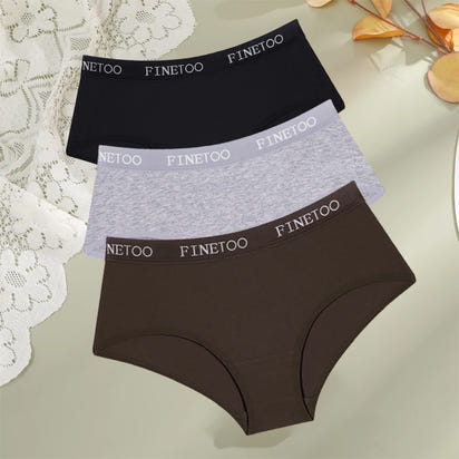 3-Pack Cotton Letter-Belt Women’s Underwear