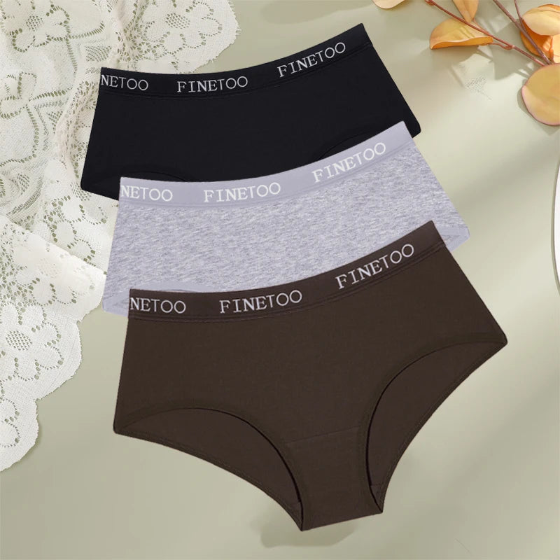 3-Pack Cotton Letter-Belt Women’s Underwear