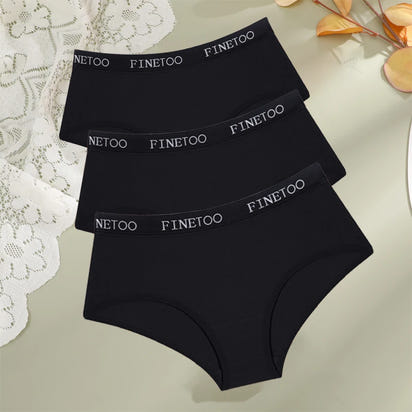 3-Pack Cotton Letter-Belt Women’s Underwear