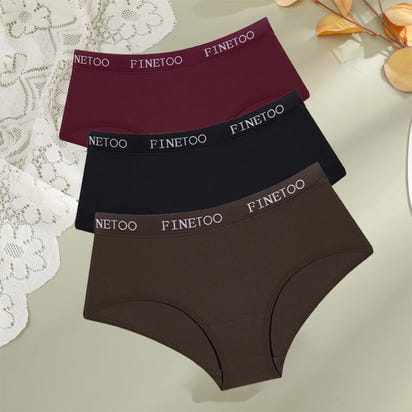 3-Pack Cotton Letter-Belt Women’s Underwear