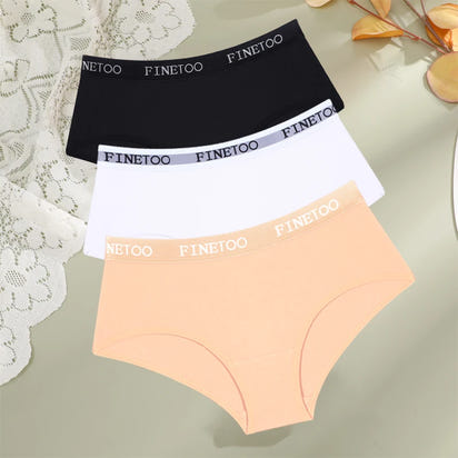 3-Pack Cotton Letter-Belt Women’s Underwear