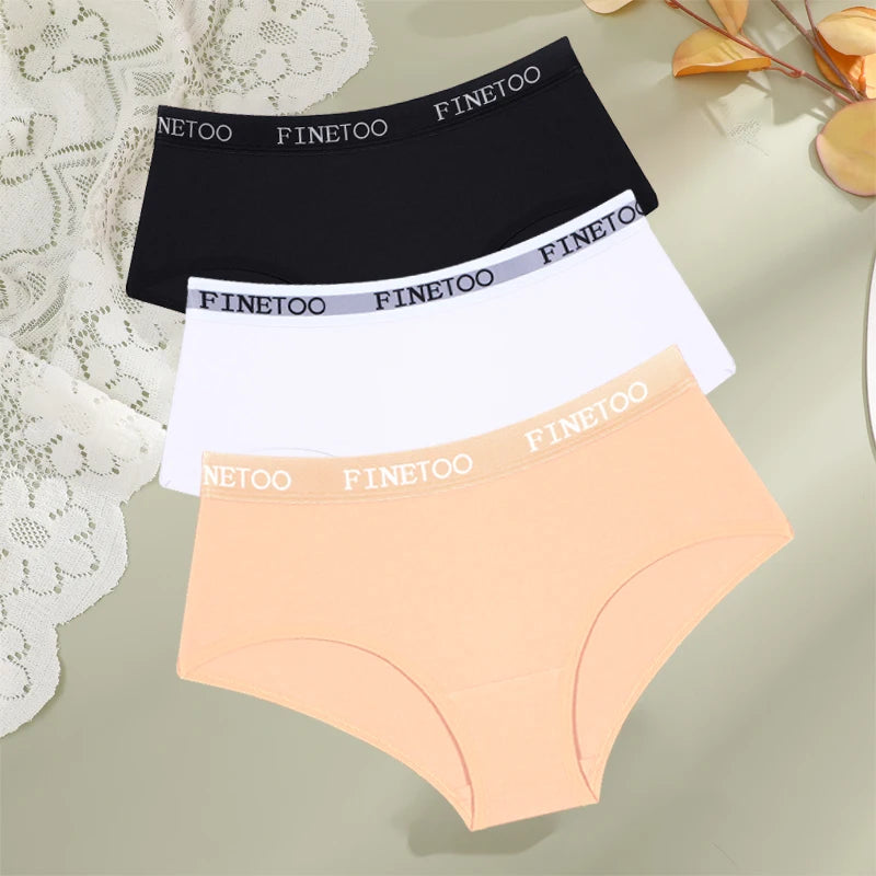 3-Pack Cotton Letter-Belt Women’s Underwear