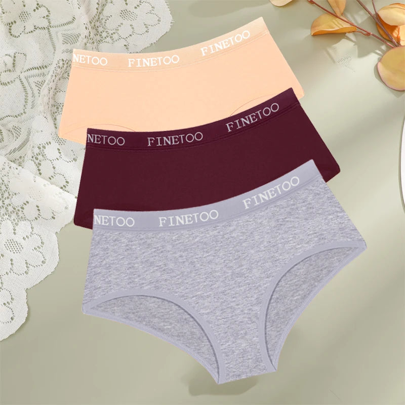 3-Pack Cotton Letter-Belt Women’s Underwear